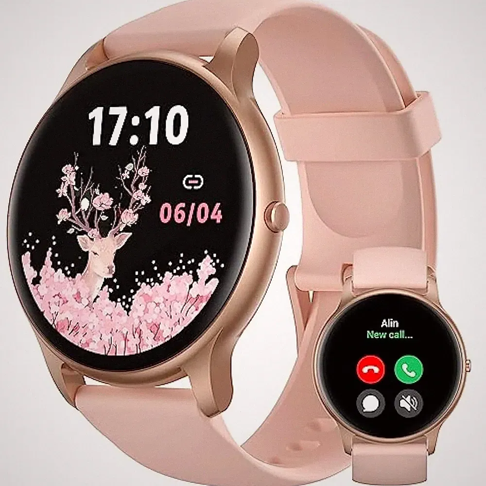 Parsonver Smartwatch Annehmen/Anrufen, Fitnessuhr für Damen, Smartwatch
