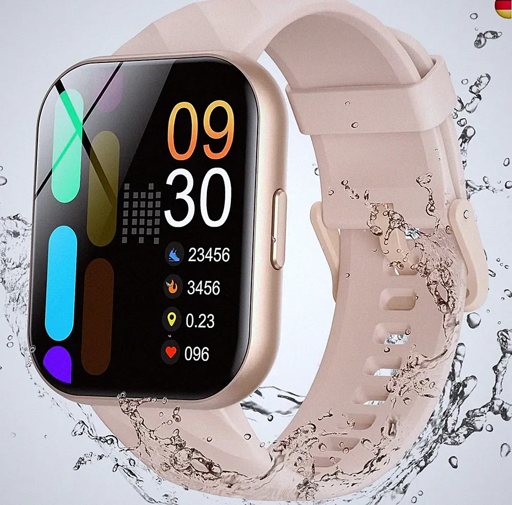 Parsonver Smartwatch Damen mit 5ATM Wasserdicht, Sportuhr zum Schwimmen, 1,8"