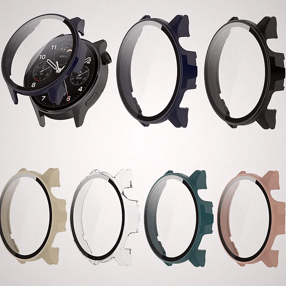 PC Case Schutzhülle Rahmen Temperiert Glas Film für Mi Watch S1 Pro Smart Watch