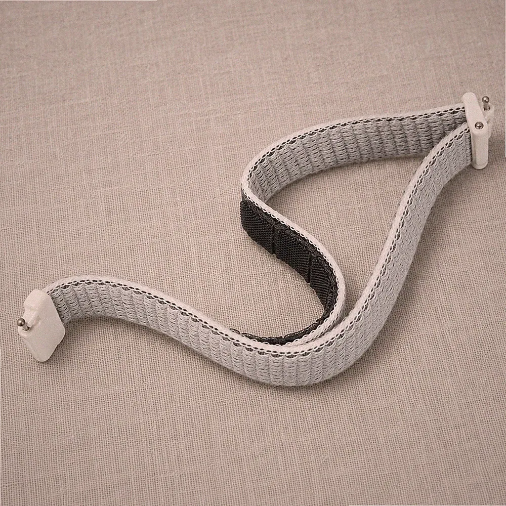 Pincode Uhrenarmband 22 mm Grau Weiß Nylon Sport Loop Klettverschluss 81232