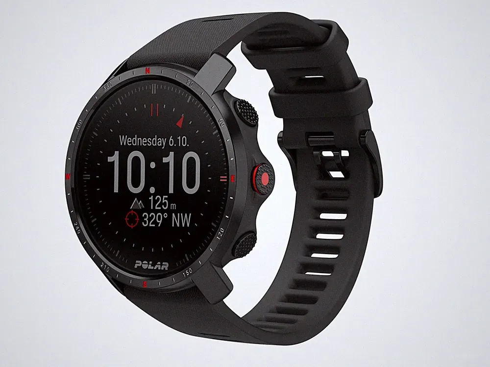 POLAR GRIT X PRO 32MB Schwarz Bluetooth Smartwatch iOS Android 1,2" Touchdisplay
