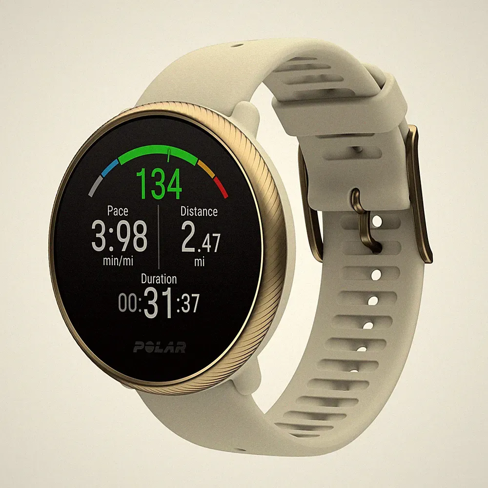 Polar IGNITE 2 Champagne/Gold S-L Fitnesstracker Smartwatch Fitnessuhr 43mm 1,2"