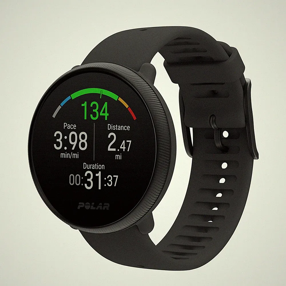 Polar IGNITE 2 schwarz Smartwatch Fitnesstracker GPS 1,2" IPS-TFT Android iOS