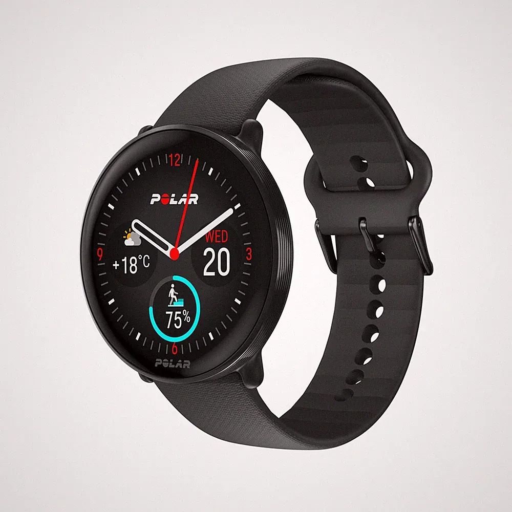 POLAR IGNITE 3 43mm Schwarz Bluetooth Smartwatch 1,28"AMOLED Touchdisplay S-L