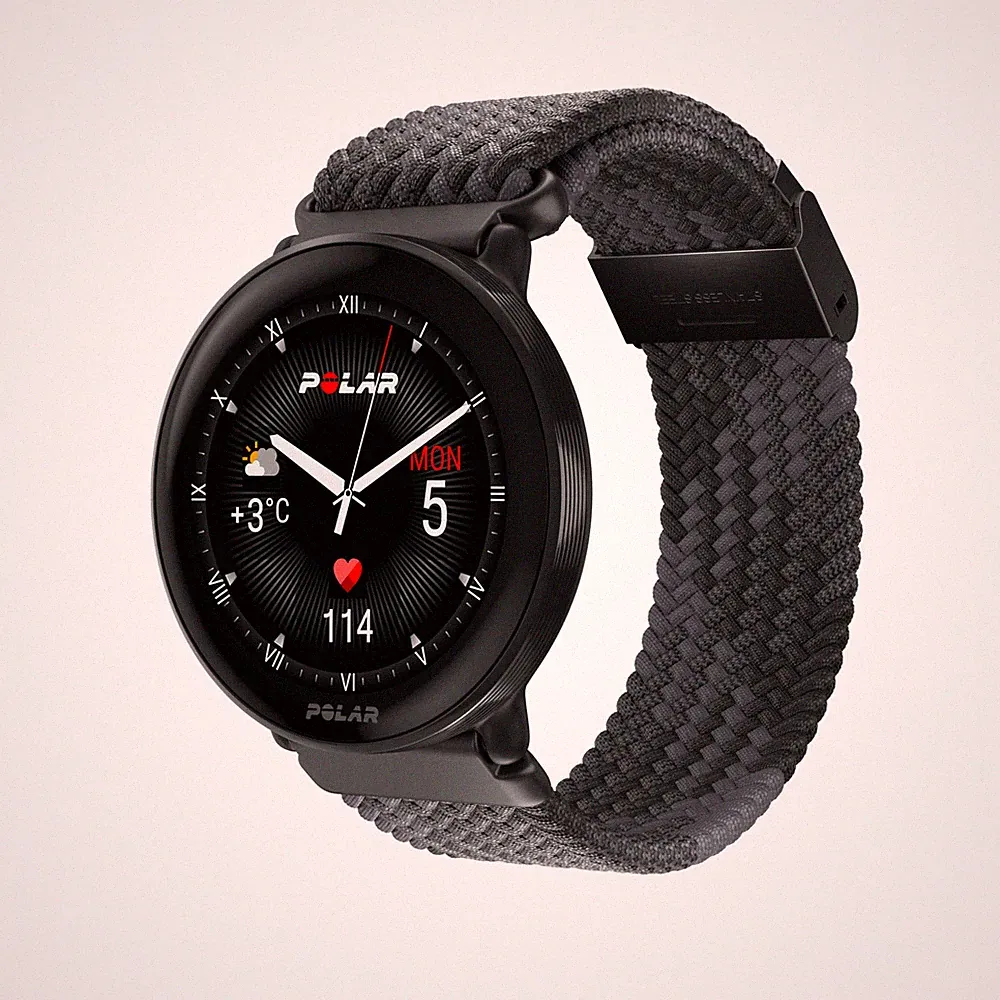 POLAR IGNITE 3 BRAIDED YARN S-L Smartwatch Schwarz 43mm 1.28"AMOLED Bluetooth