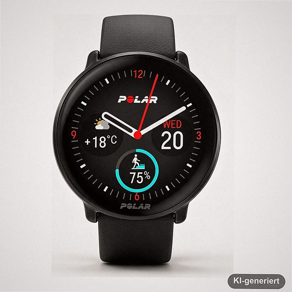 Polar Ignite 3 GPS-Fitnessuhr mit AMOLED-Display, Schwarz, Größe S–L