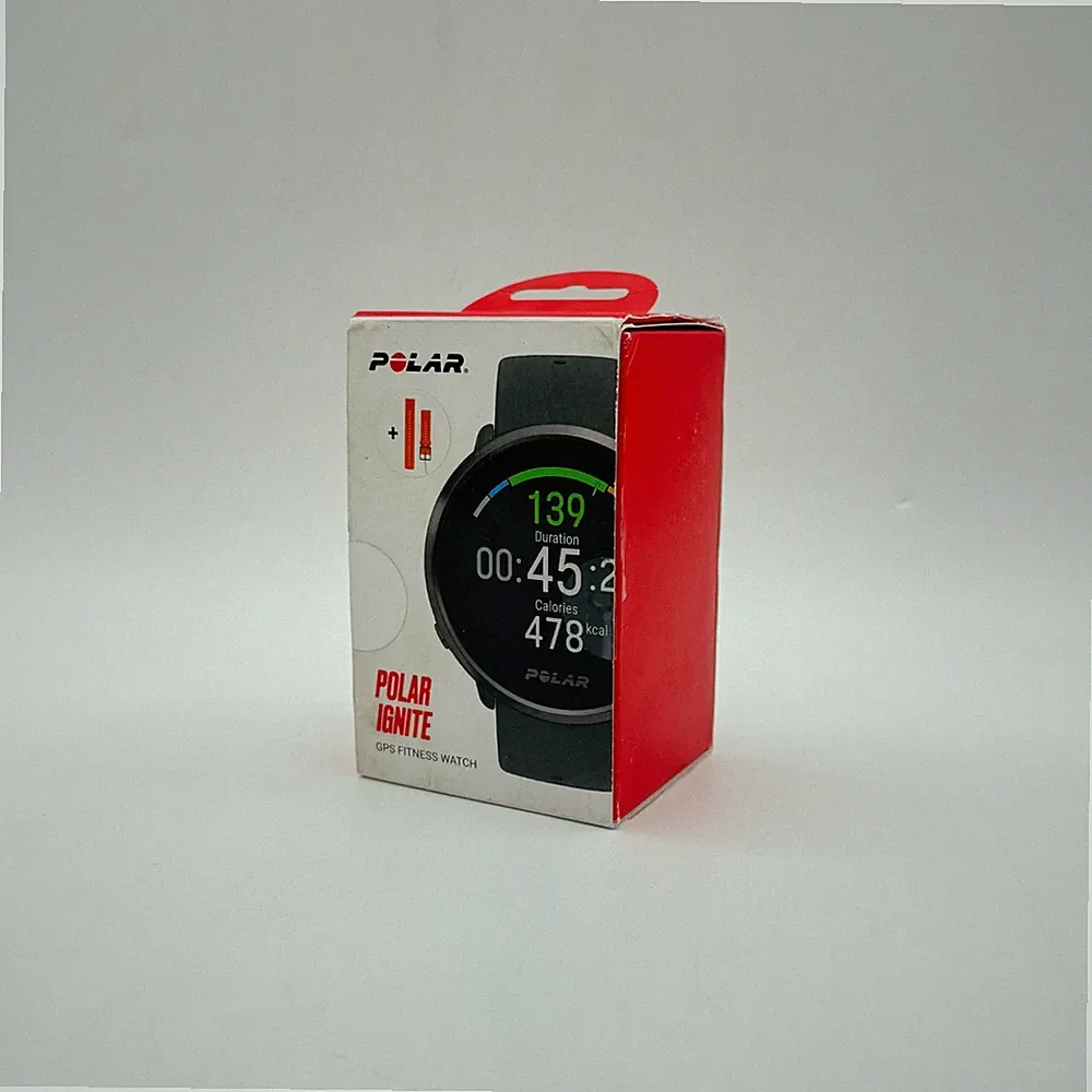 Polar Ignite GPS Fitness Smart Watch Uhr Tracker Black + Extra Orange Straps OVP