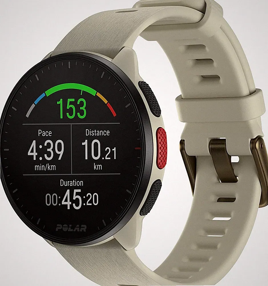 Polar Pacer GPS-Laufuhr Smartwatch Pulsuhr Sportuhr Uhr Fitnessuhr Cloud White