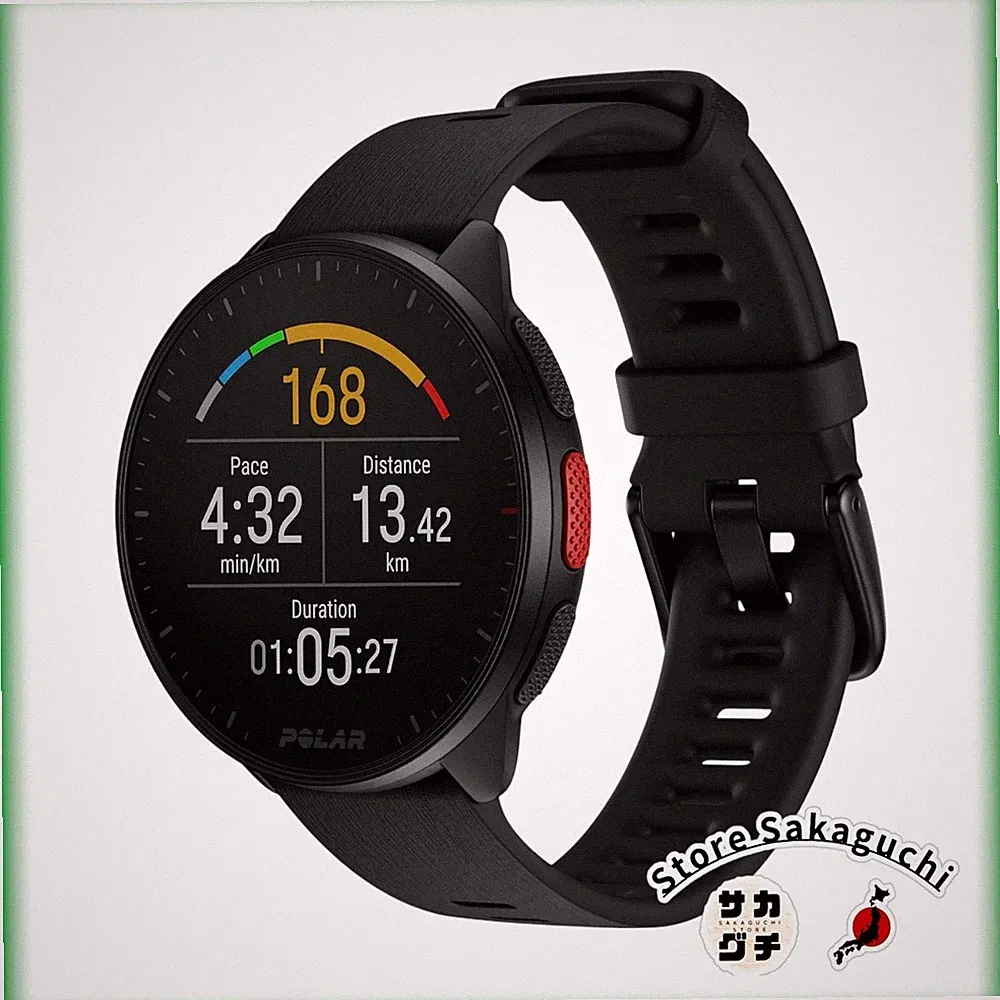 Polar Pacer GPS Running Smartwatch Training Tests Pulsmesser Nacht Schwarz