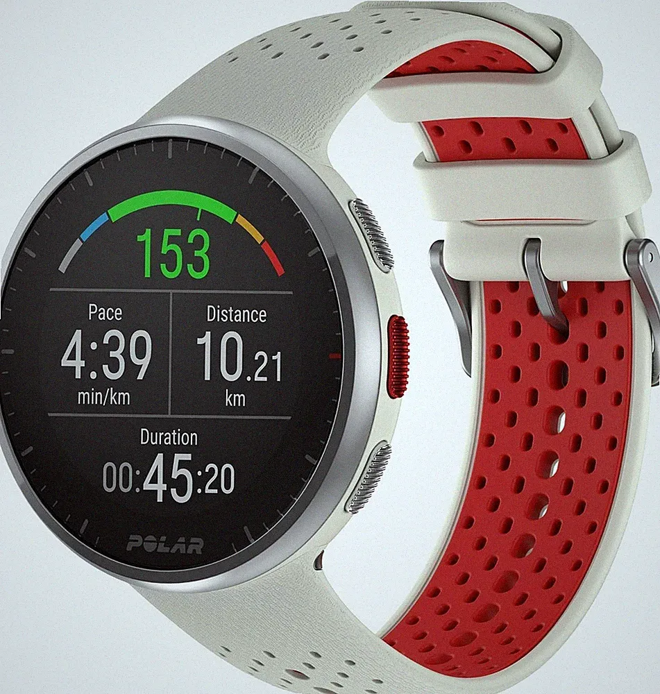 Polar Pacer Pro Moderne GPS Sportuhr Laufuhr Snow White S-L Smart Watch Fitness