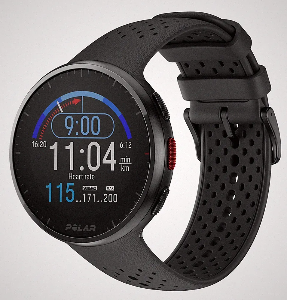 Polar Pacer Pro Running Smartwatch Schlafanalyse Herzfrequenzbarometer Schwar...