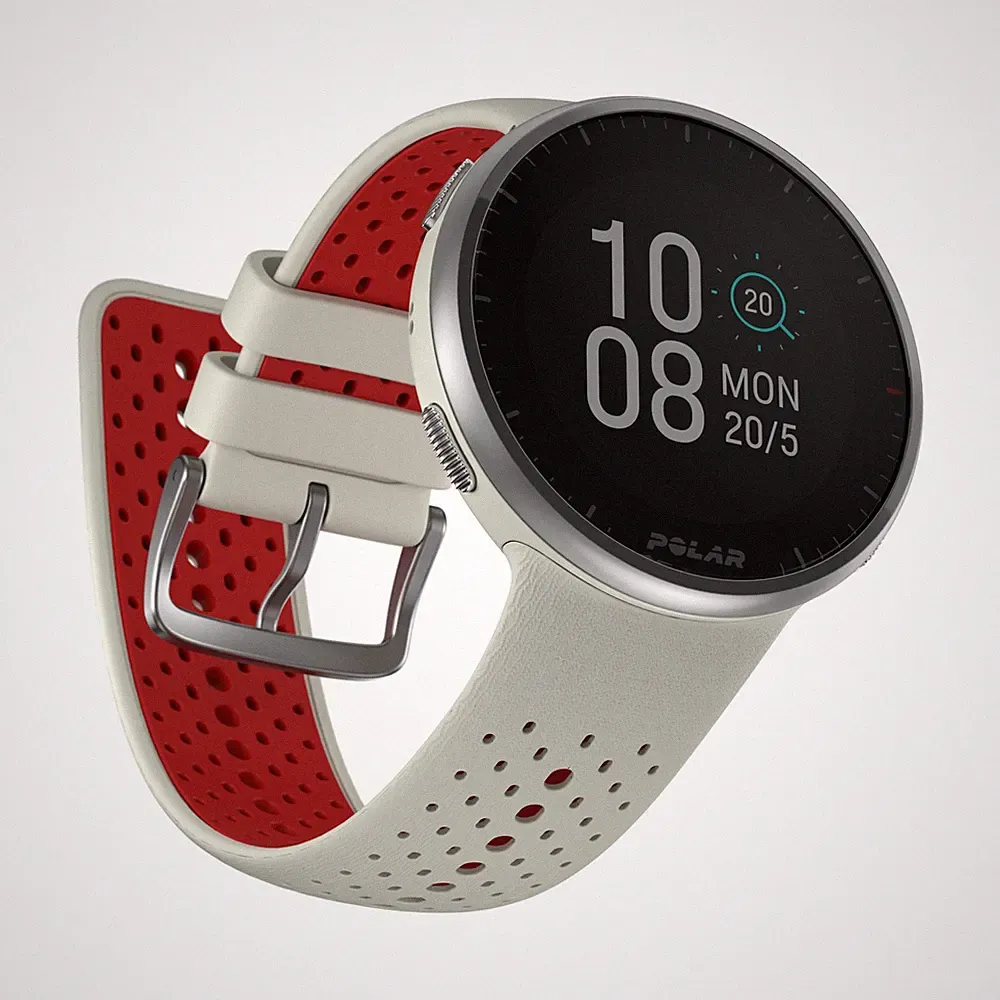 POLAR PACER PRO S-L Smartwatch Weiß 45mm 32MB 1.2"MIP Farbdisplay Bluetooth GPS