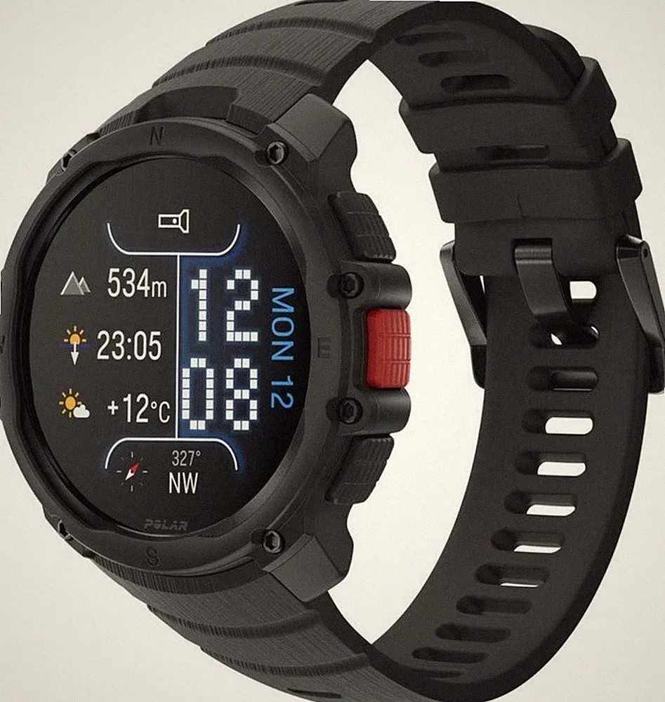 POLAR Street X 45mm Smartwatch 32MB Schwarz USB-C 1.28" Bluetooth Touchdisplay