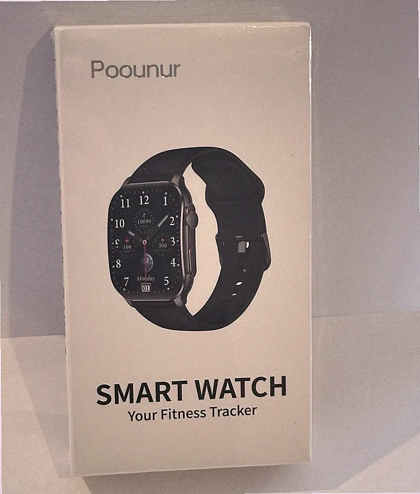 Poounur KW281A Smartwatch AMOLED 2,01" IP68 Fitness Tracker Touch Schwarz