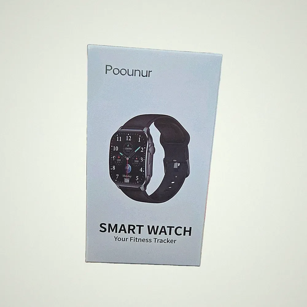 Poounur KW281A Smartwatch AMOLED 44mm Alu Schwarz 1GB wasserdicht Touch