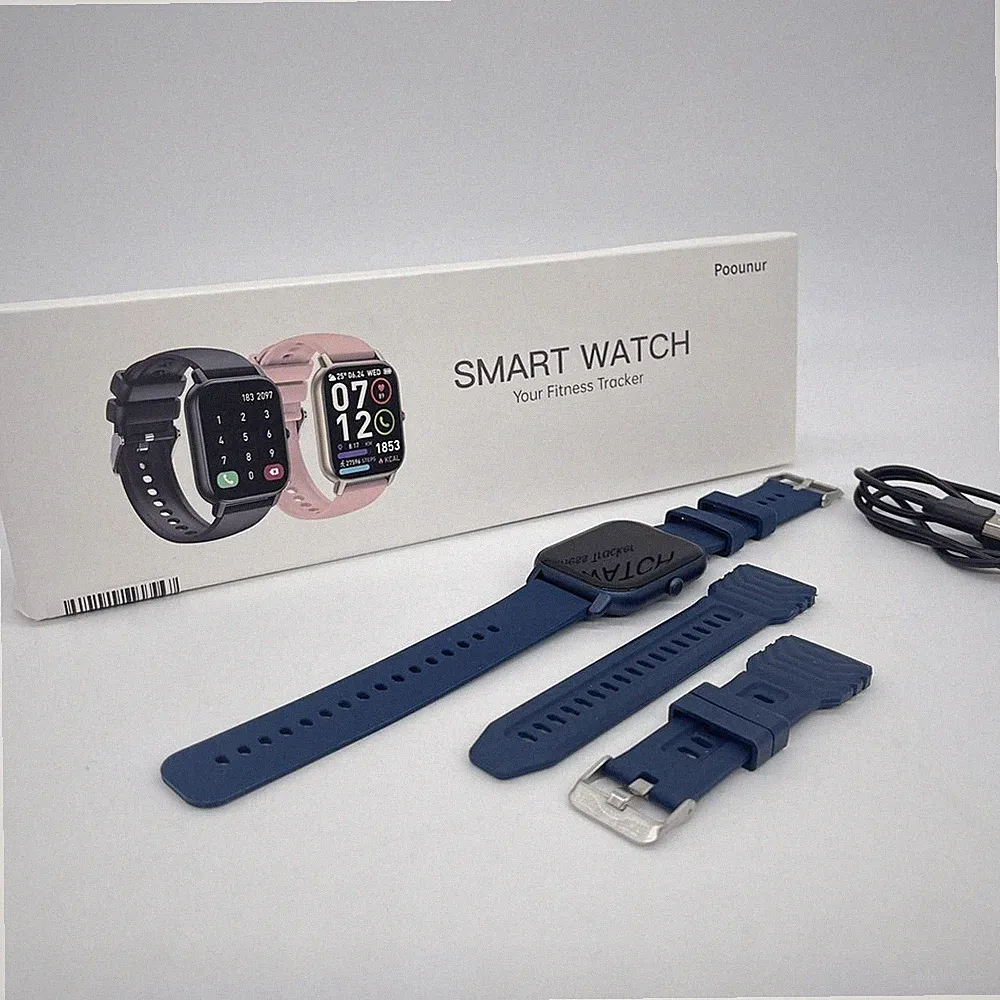 Poounur Smartwatch Herren mit Telefonfunktion, 1.85" Touchscreen Smart Watch, 11