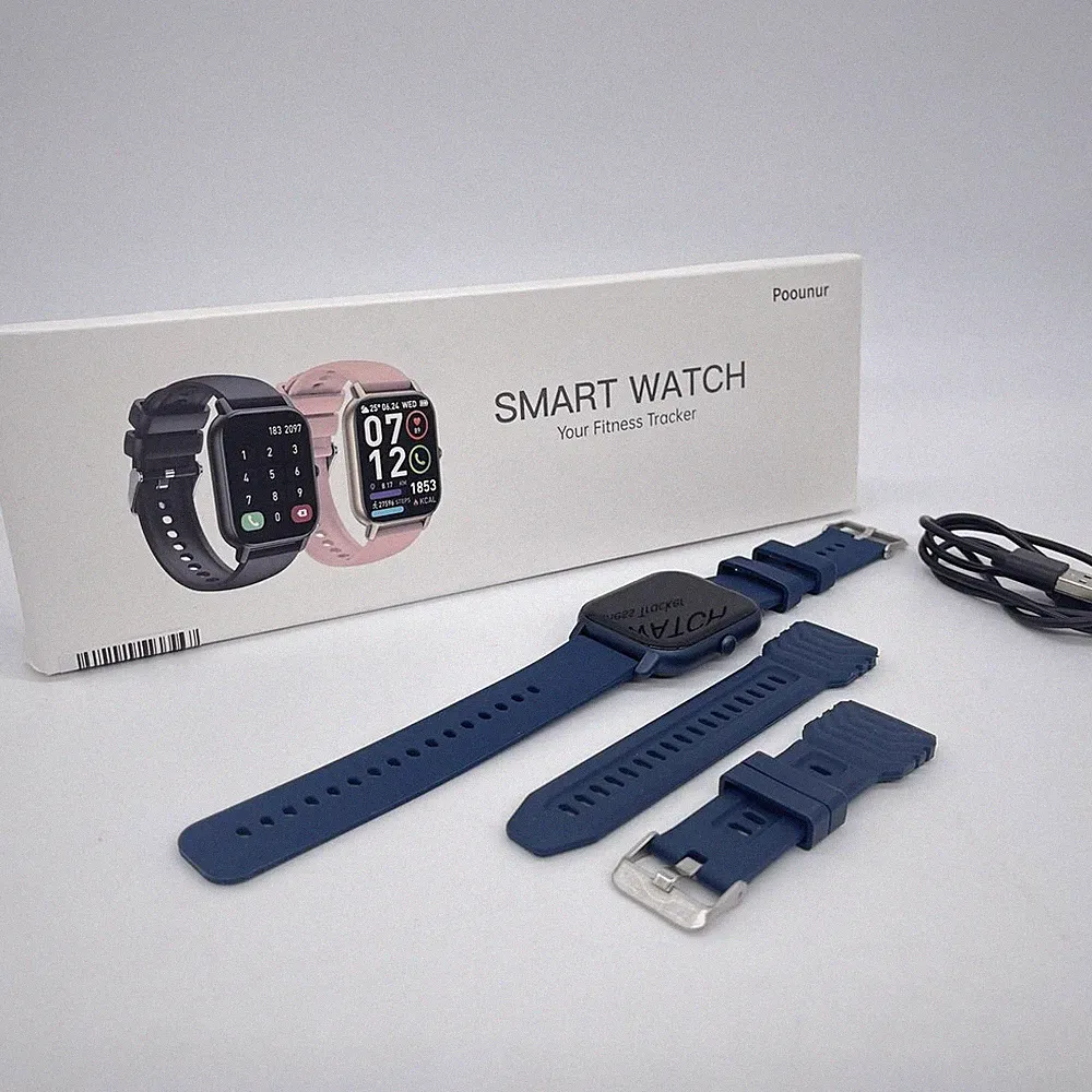 Poounur Smartwatch Herren mit Telefonfunktion, 1.85" Touchscreen Smart Watch, 11