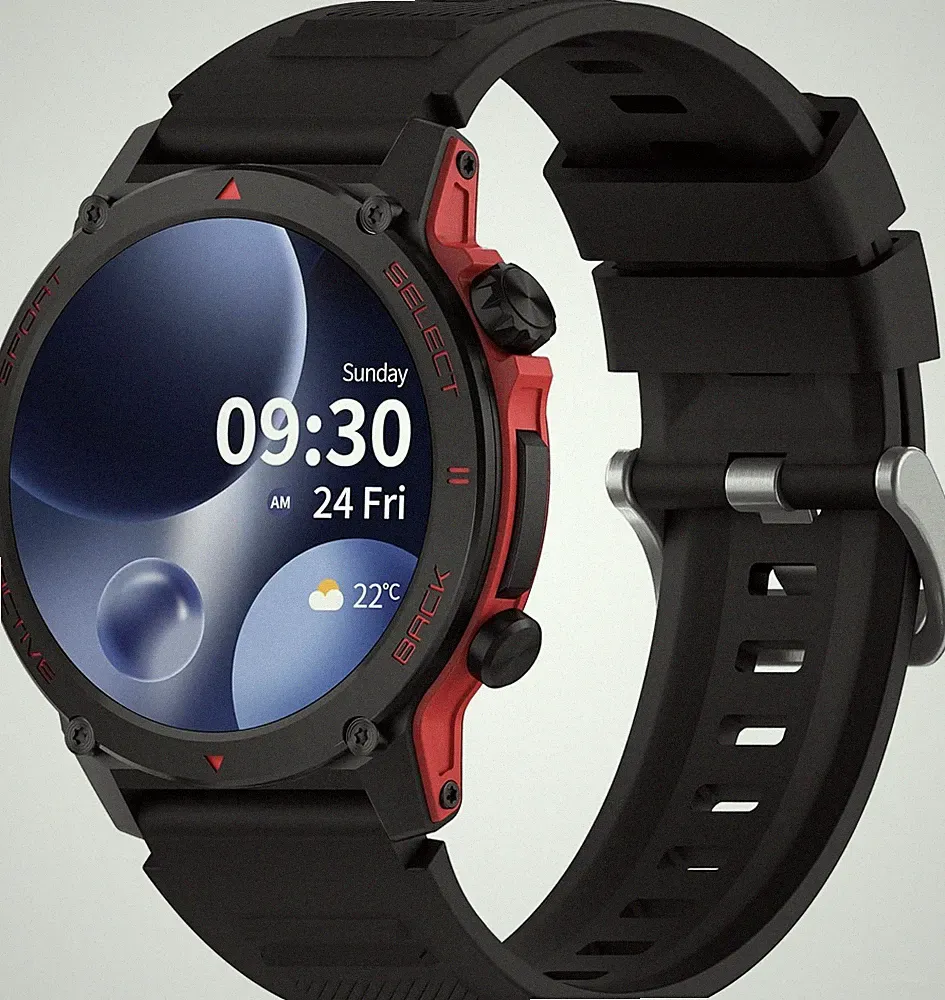 Popglory Smartwatch Herren, 1.43" AMOLED Always-On Display Anrufuhr