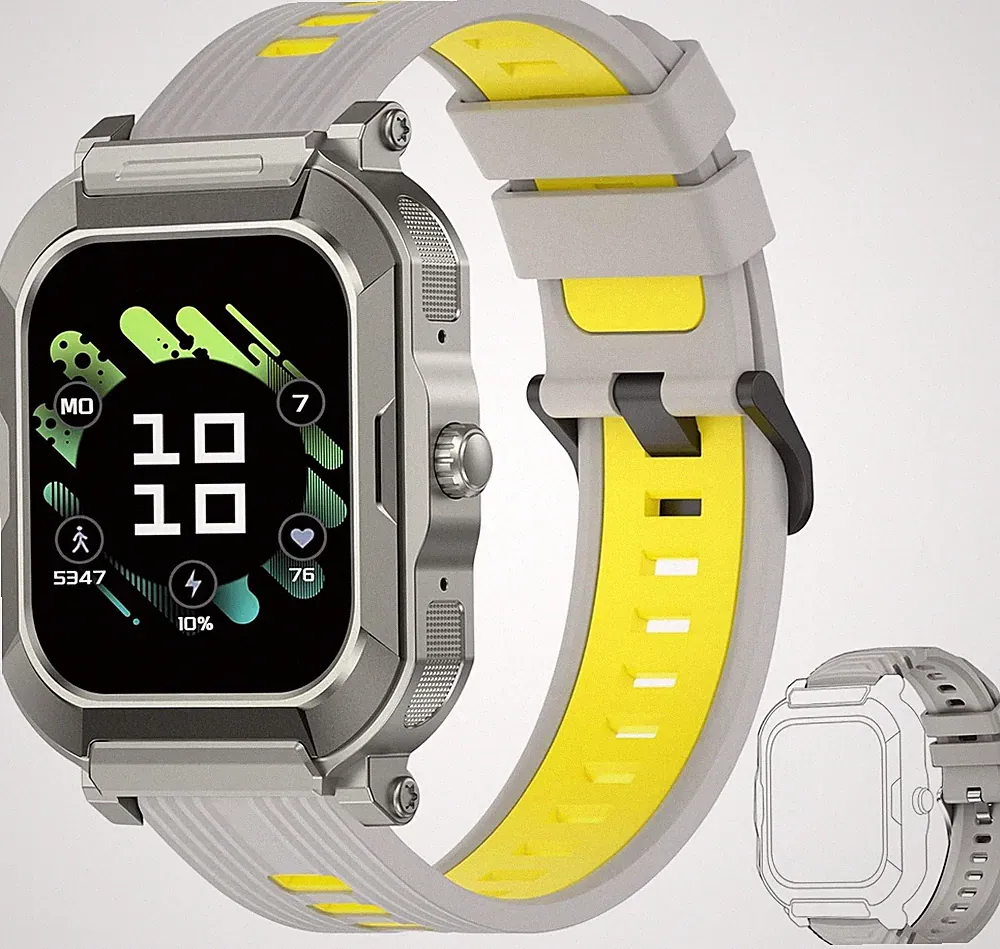 Popglory Smartwatch Herren mit Telefonfunktion,1,91 DIY HD Voll