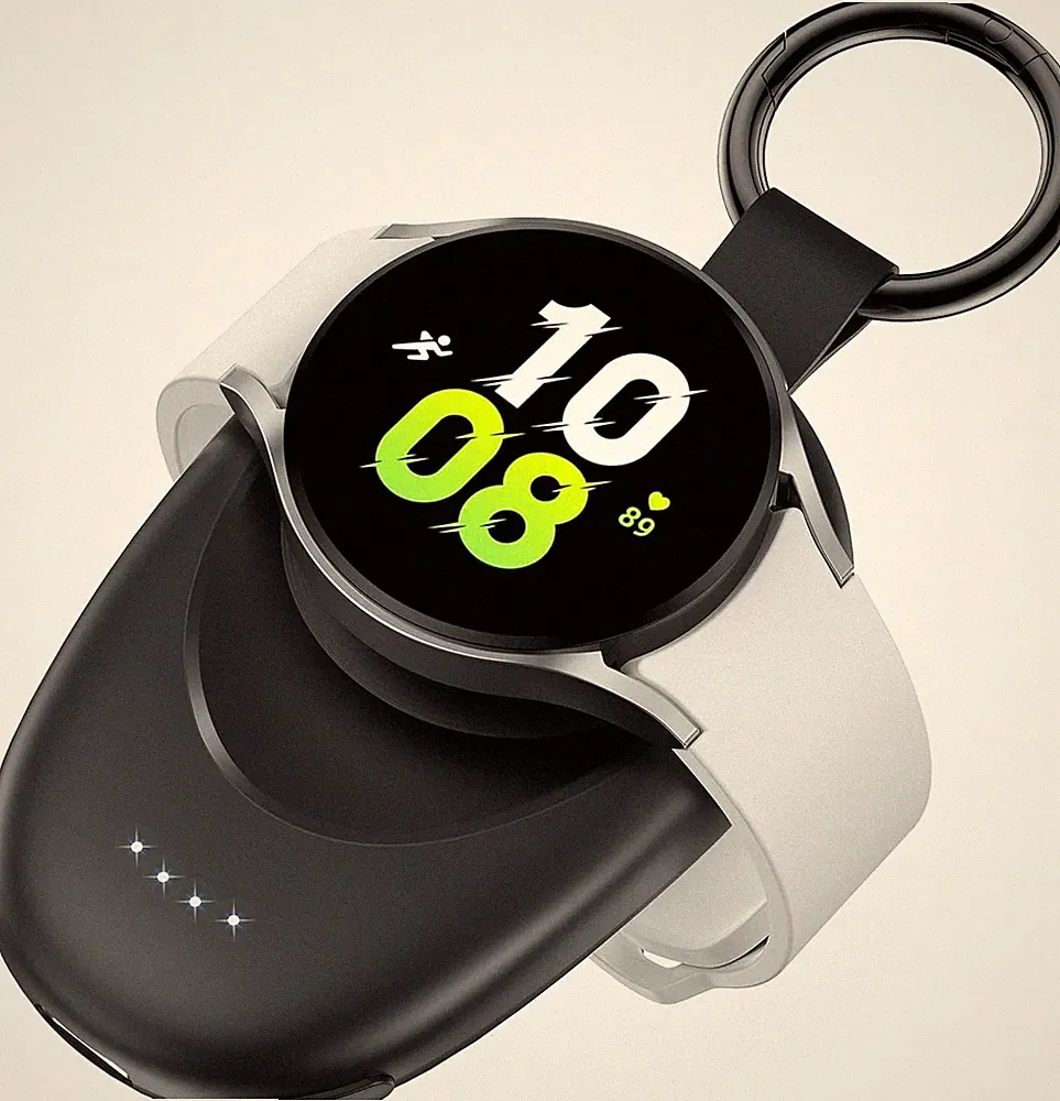 Powerbank Tragbar für Smartwatch | Kabelloses Magnetisches Ladegerät 1400mAh