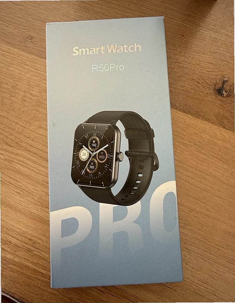 PRC R50Pro Smartwatch 44mm Android Silikonarmband Schwarz Neu