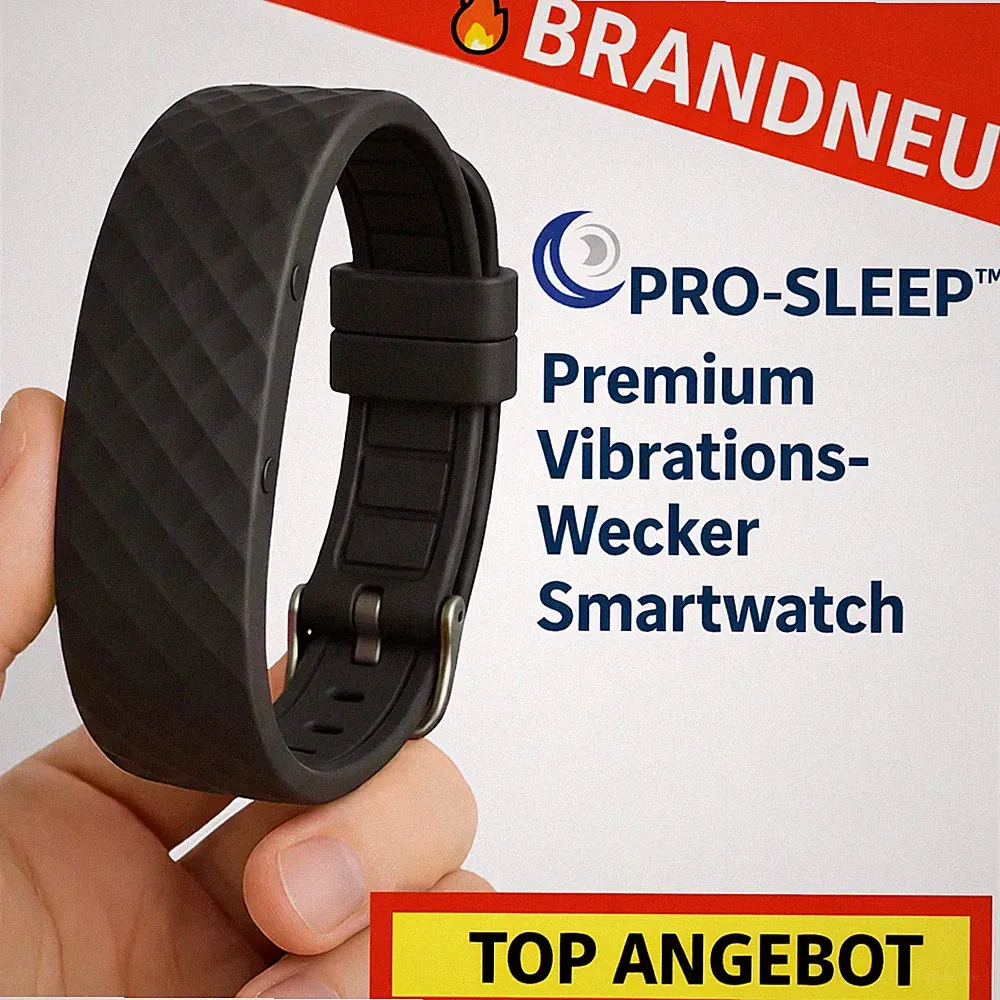 PRO-SLEEP™ Premium Vibrations-Wecker Smartwatch Armbanduhr Schrittzähler Fitness