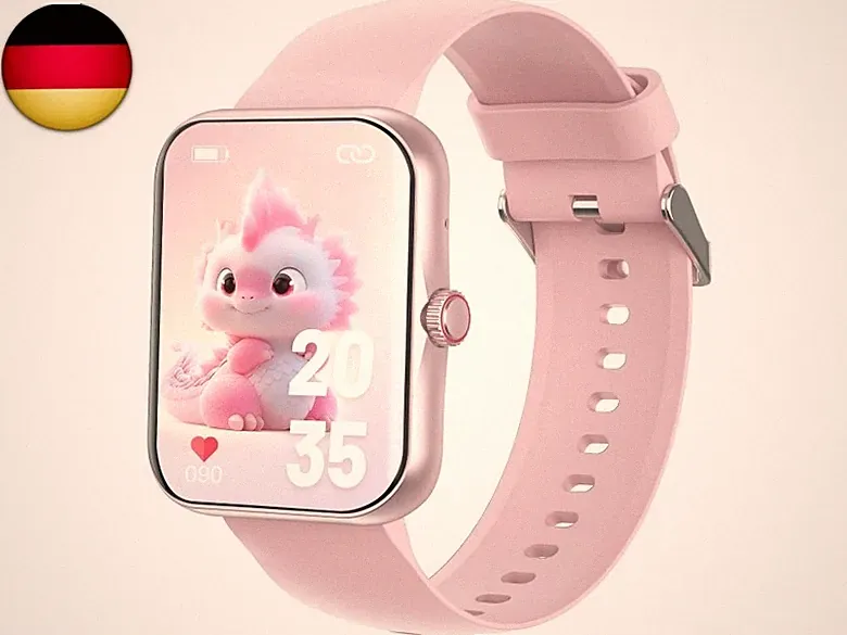 PTHTECHUS Smartwatch Kinder, Telefonuhr Sport Fitness für Kinder, 1,83 Zoll