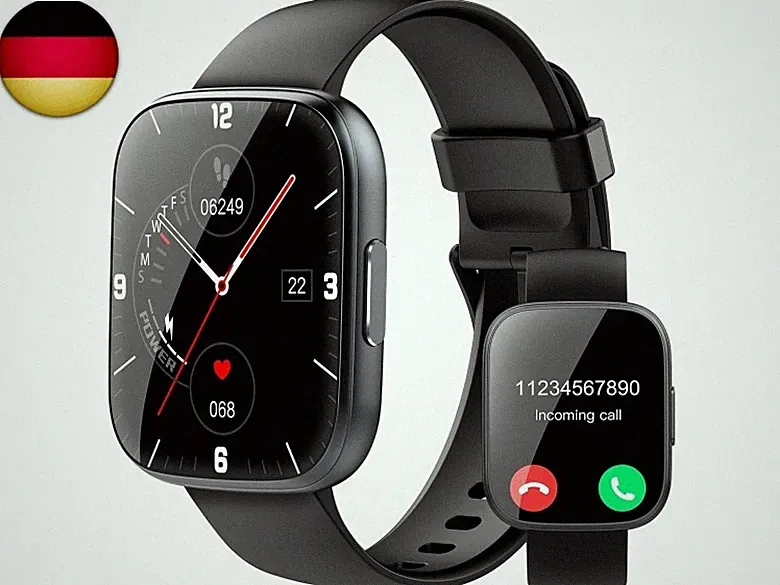 Puqo Smartwatch für Herren und Damen, 1,95 Zoll Smartwatch