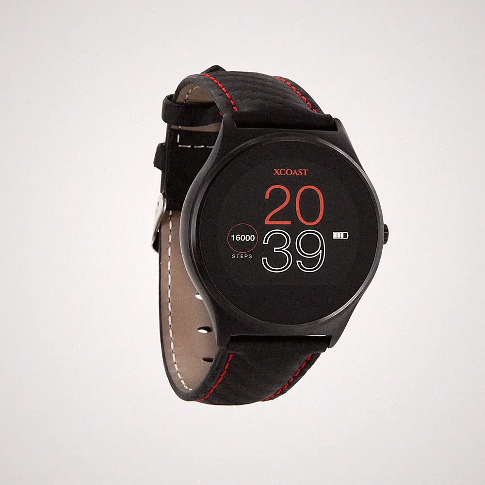 QIN XW Pro Smartwatch Fitness Tracker Armband Uhr Android iOS Carbon Red Black