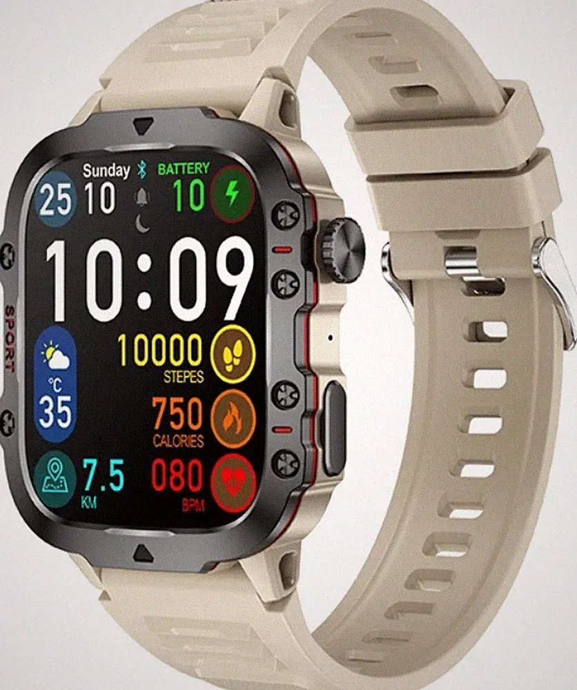 Robuste Smartwatch für Handwerker Gesundheitsuhr Militär Smartwatch Herren Blutd