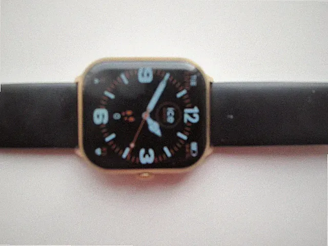 Rosagoldene ICE-WATCH - Ice smart - Smartwatch mit schwarzem Silikonarmband