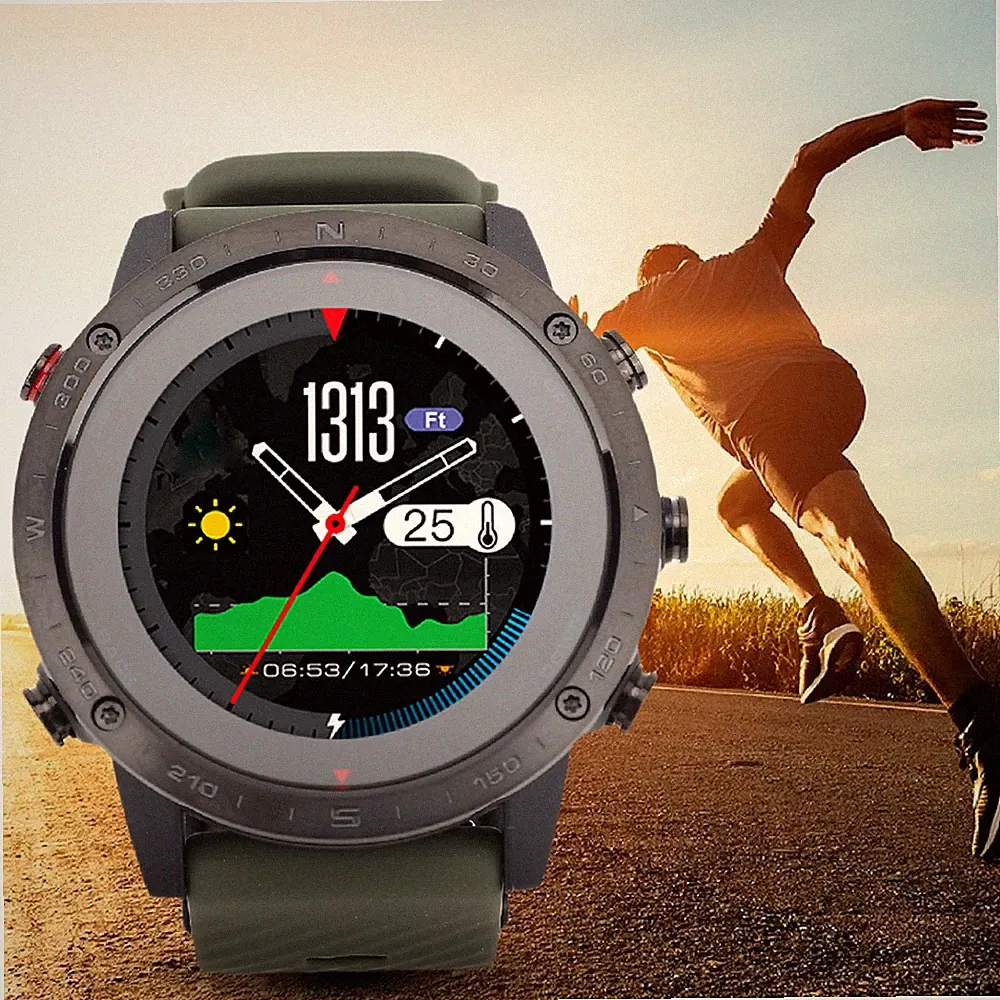 Runde Smartwatch Taucheruhr Sportarmbanduhr Mit 1 3-Zoll-Display Für Out I3Fv