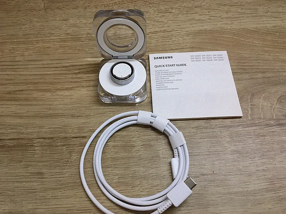 Samsung Galaxy Smart Ring Titanium Silver SM-Q500, Größe 10 (US), I39756