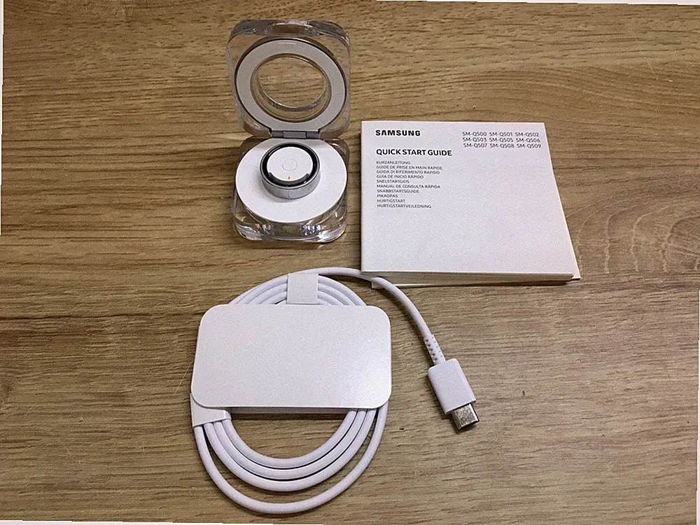 Samsung Galaxy Smart Ring Titanium Silver SM-Q500, Größe 10 (US), I39759