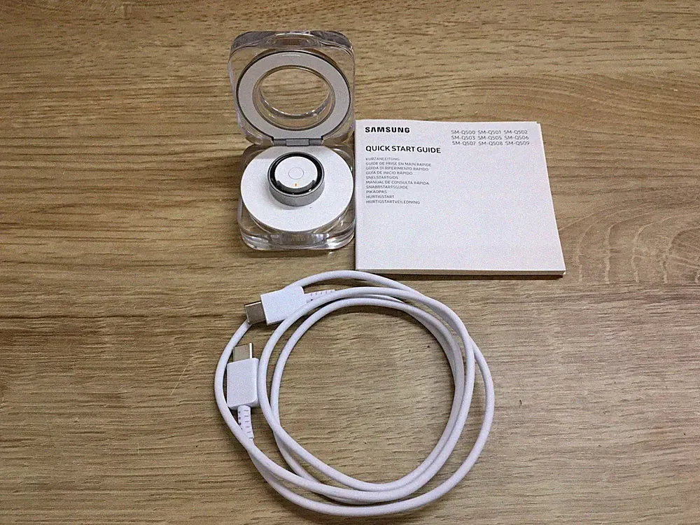 Samsung Galaxy Smart Ring Titanium Silver SM-Q508, Größe 8 (US), I39755