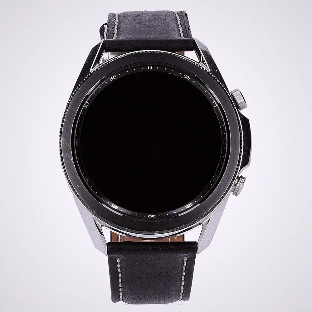 Samsung Galaxy Watch 3 R840 45mm Silber Lederarmband Schwarz Android Smartwatch