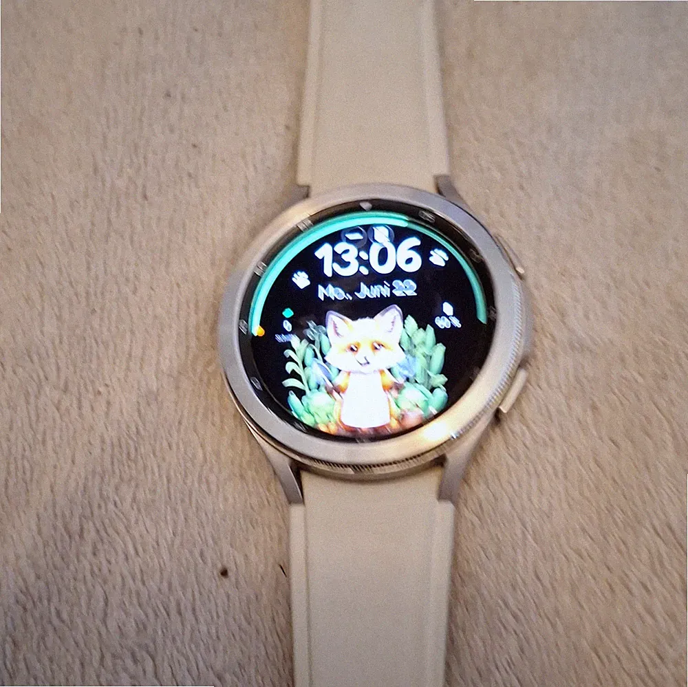 Samsung Galaxy Watch 40 mm Smartwatch Android silbernes Gehäuse weiß Silikon