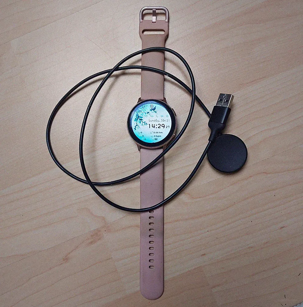 Samsung Galaxy Watch 40 mm Smartwatch rosa Silikonarmband Android Bluetooth USB