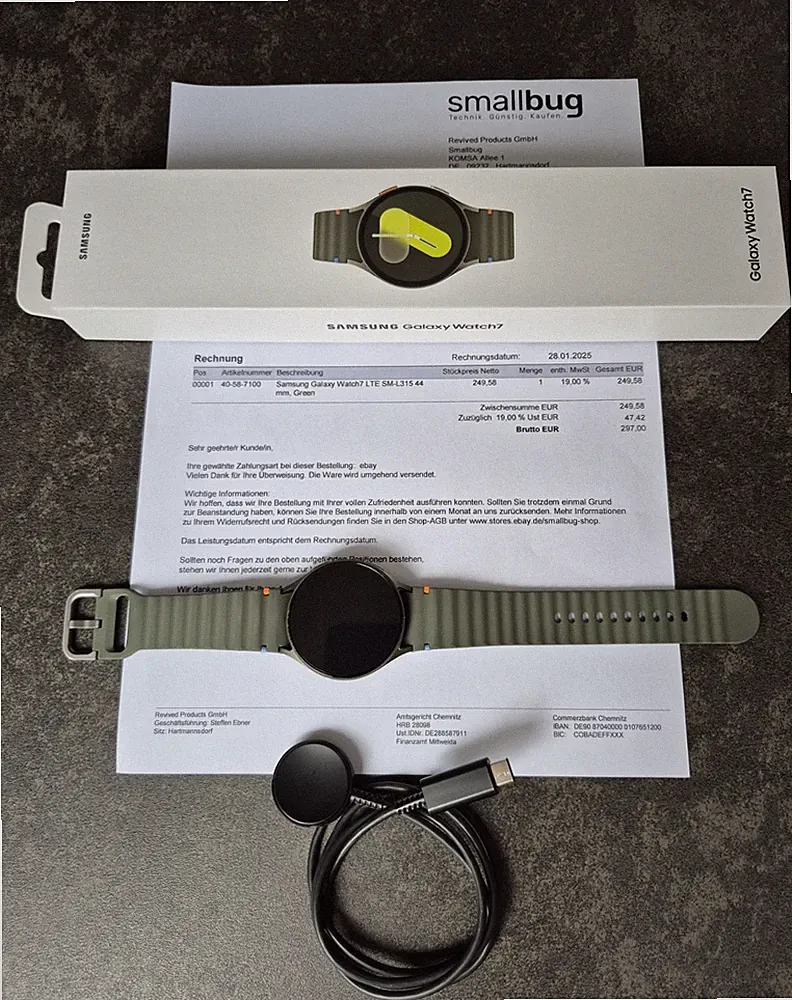 Samsung Galaxy Watch 7 LTE 44mm Grün 32GB NFC Android Smartwatch Amoled Display