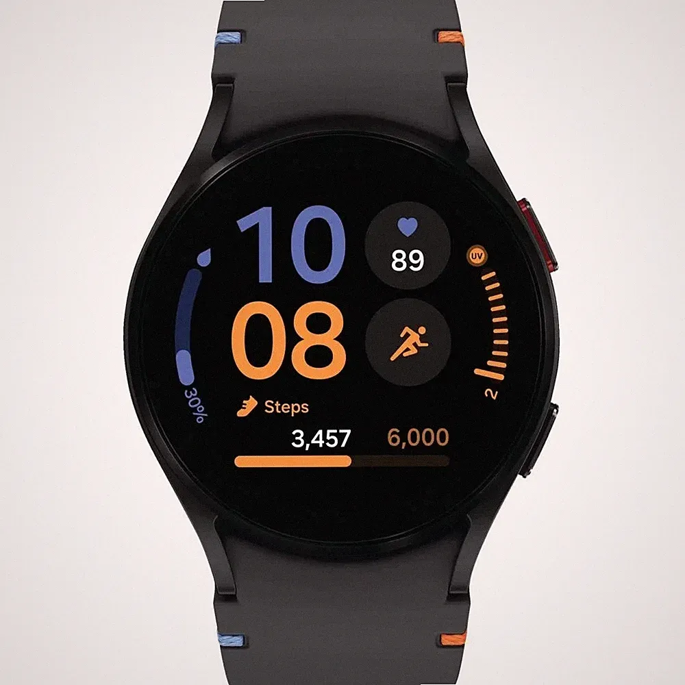 Samsung Galaxy Watch FE 40 mm Smartwatch Black (40 mm) Fluorkautschuk