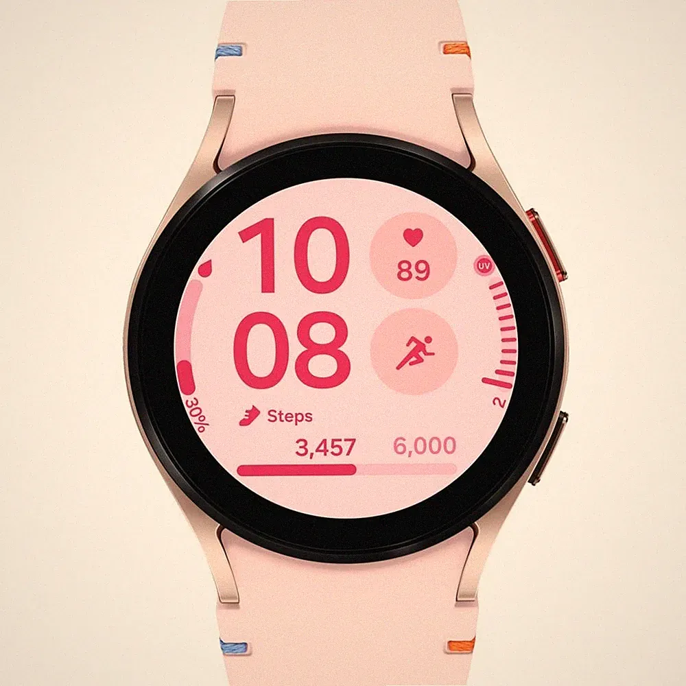 Samsung Galaxy Watch FE 40 mm Smartwatch Pink Gold (40 mm) Fluorkautschuk