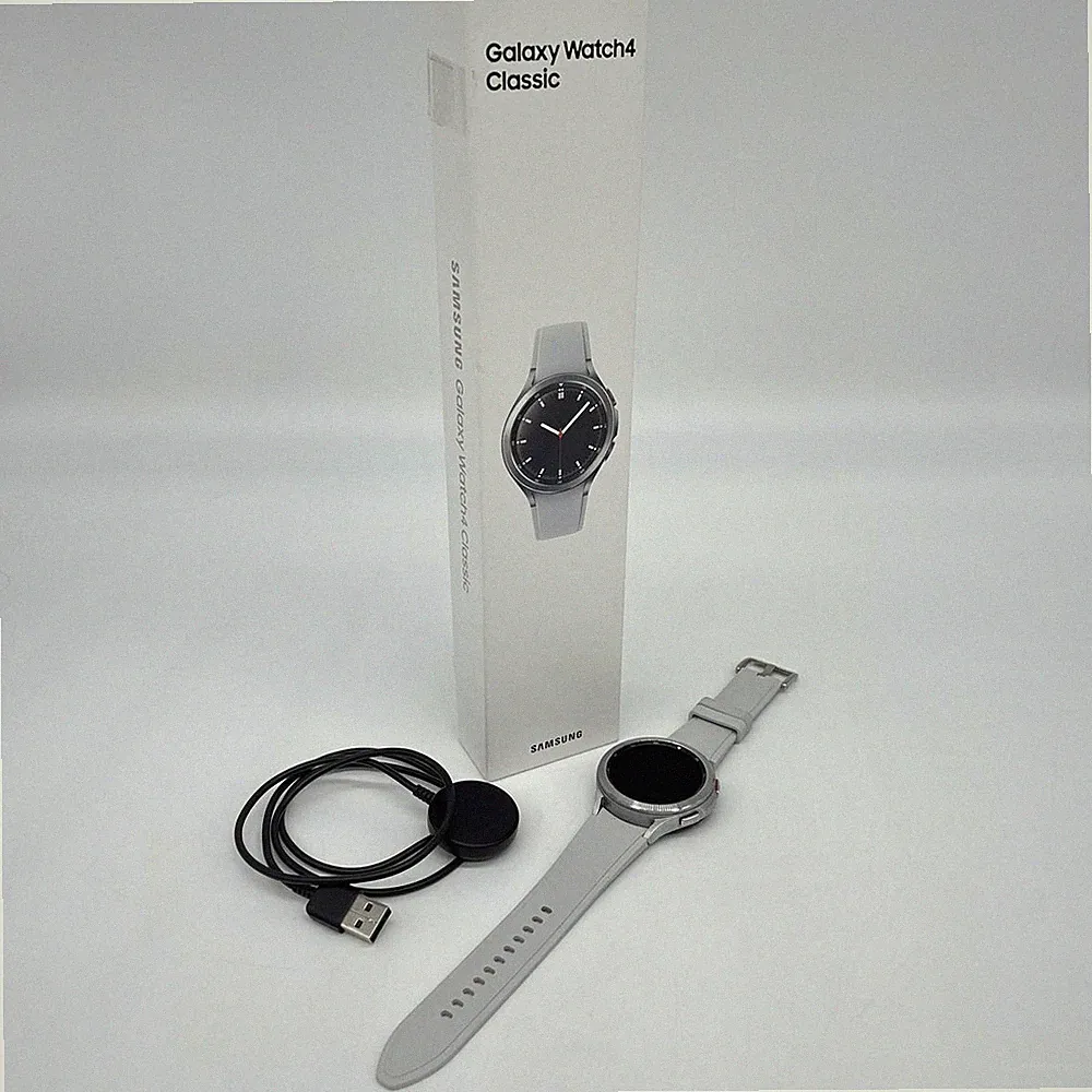 Samsung Galaxy Watch4 Classic, Runde Bluetooth Smartwatch, Wear OS, drehbare Lün