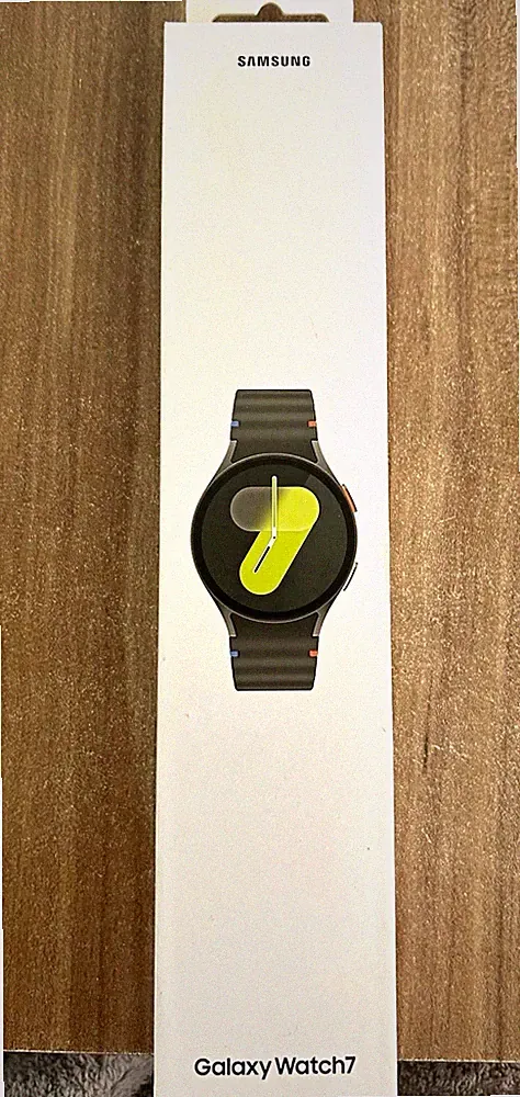 Samsung Galaxy Watch7 45 mm Smartwatch schwarz/grün Silikon, Android Wear OVP