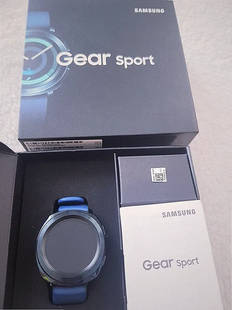 SAMSUNG Gear Sport SMARTWATCH Uhr Unisex Fitnessuhr, schwarz & blau, TOP Zustand