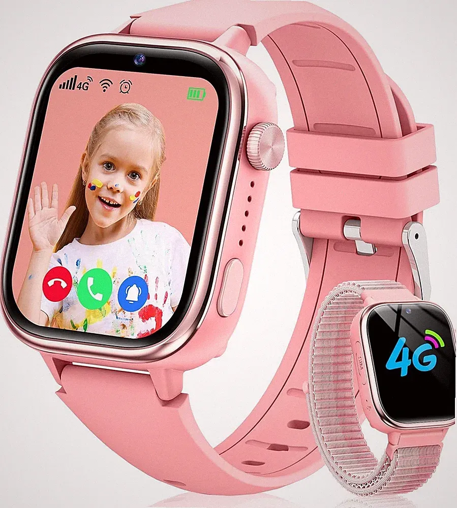 SANORUM Kinder Smartwatch 4G mit GPS, SOS & Videoanruf, IP68 wasserdicht