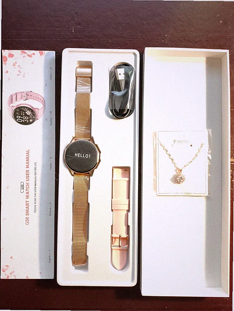 Sanorum Smartwatch mit 120+ Sport Pulsuhr SpO2 Schlafmonitor Menstruationszyklus