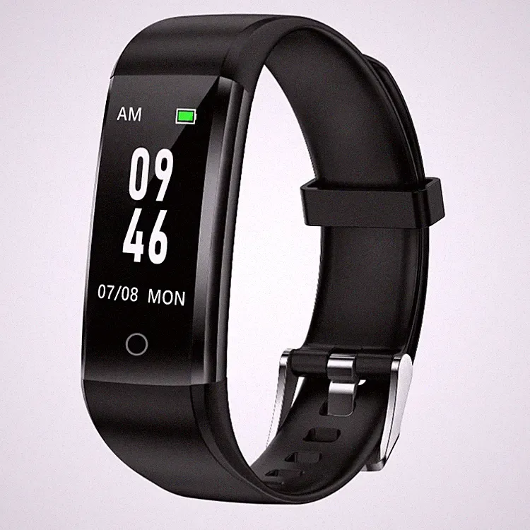 Schrittzähler Uhr Schwarz Fitness Tracker für Damen Herren Senioren Kinder ohne