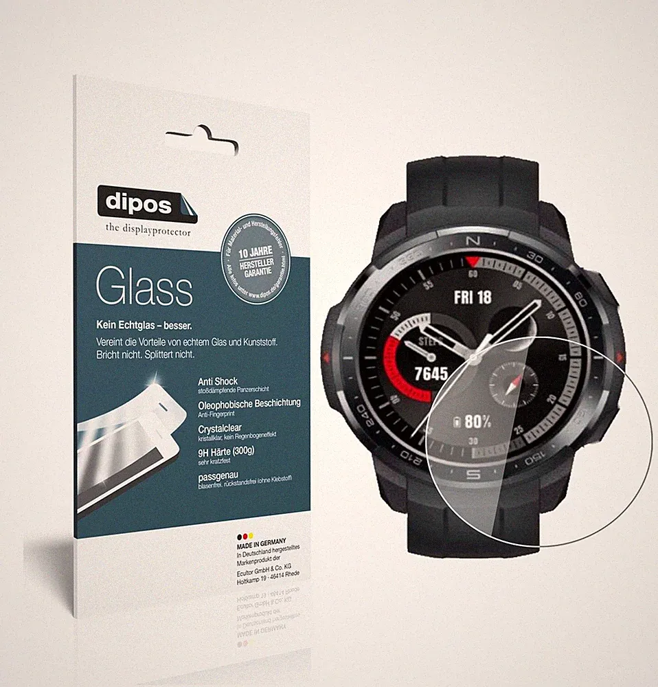 Schutzfolie für Honor GS Pro Smartwatch (48mm) Folie Anti-Shock 9H Displayschutz