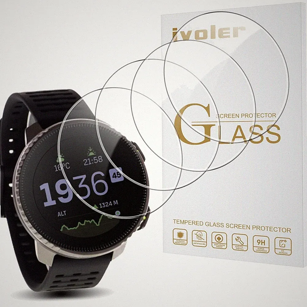 Schutzglas,Displayschutzfolie,Smartwatch,Kratzfest,9H,4 Stück,Suunto Vertical
