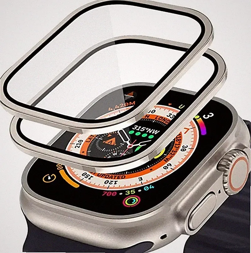 Schutzglas für Smartwatch Ultra 49mm Displayschutz Titan Gehäuseschutz